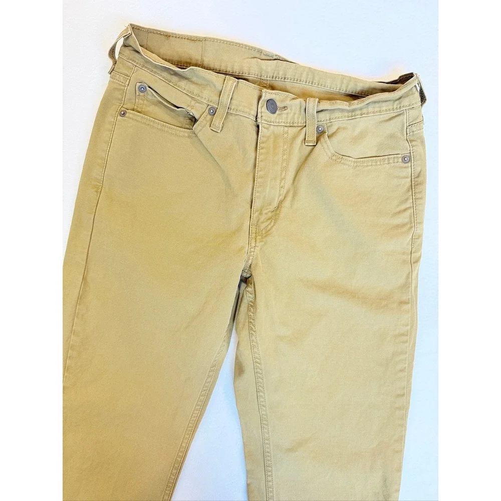 Levi's 514 Straight Fit Pants Mens 30x32 Tan Khaki Twill 00514-1779